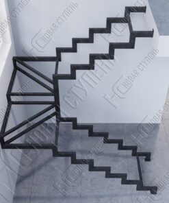 П-образная с забежными ступенями