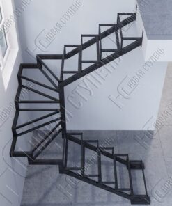 П-образная с забежными ступенями