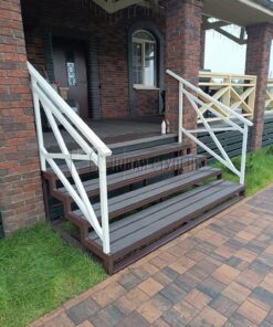 Alternative view of Крыльцо с отделкой ДПК / Лиственница